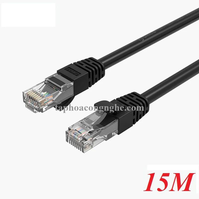 Orico 97802 PUG-C6-150-BK cat6 gigabit 15m màu đen Cáp mạng 30097802